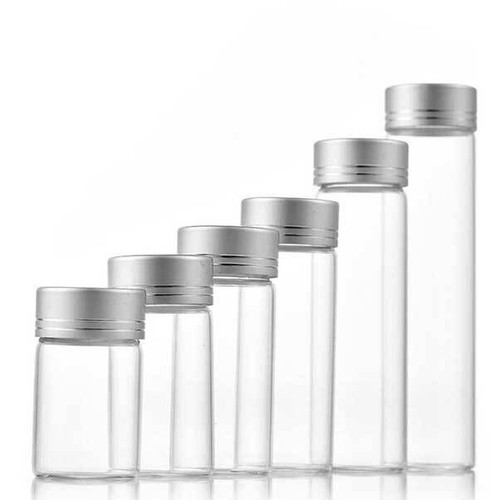 Bulk Buy Empty 5ml-200ml Clear Glass Bottles With Aluminum Silver Line Caps - Picture 28 of 53