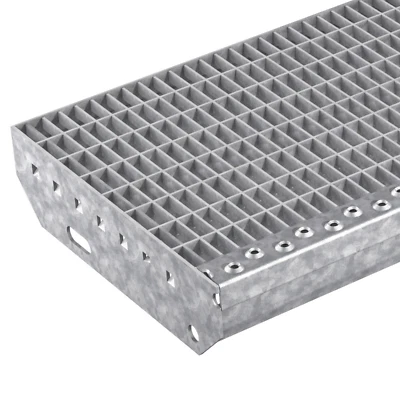 MEA Gitterroststufe Treppenstufe Maße: 1000x305 mm 30/10 mm verzinkt