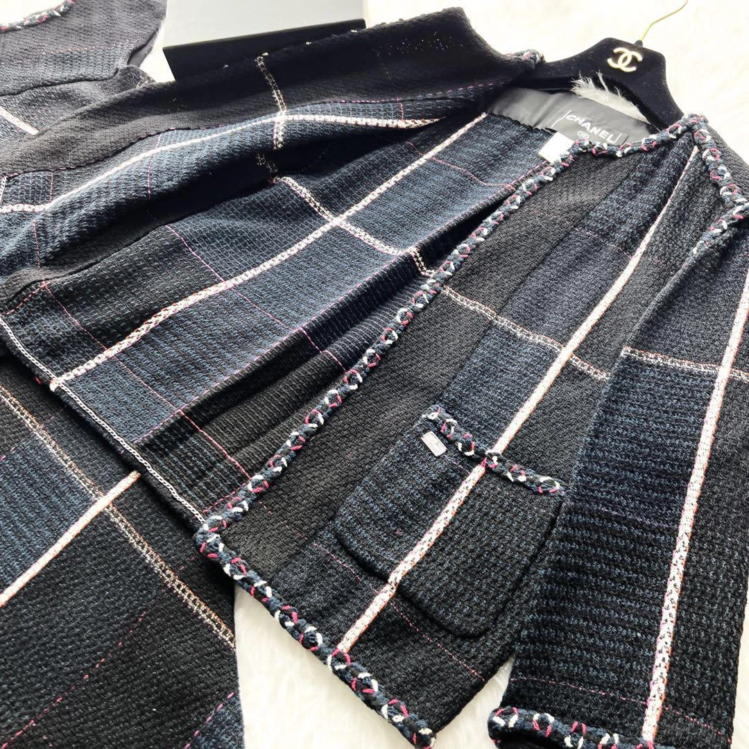 Set completo giacca tweed Chanel usa s 3onna donnaa ta 34ticolo artic molt