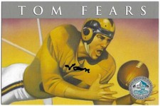 Tom Fears 1998 NFL HALL OF FAME SIGNATURE SERIES AUTOGRAPH CARD Rams HOF AUTO SP