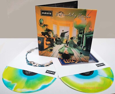 OASIS LP x 2 Definitely Maybe TRI COLOURED 30th Anniversary