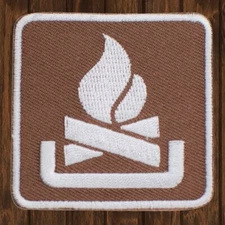 Camp Fire Embroidered Patch — Iron On