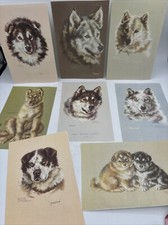 8-1952 Alaska Cruise Lines Ship Dog Menus Josephine Crumping Artist