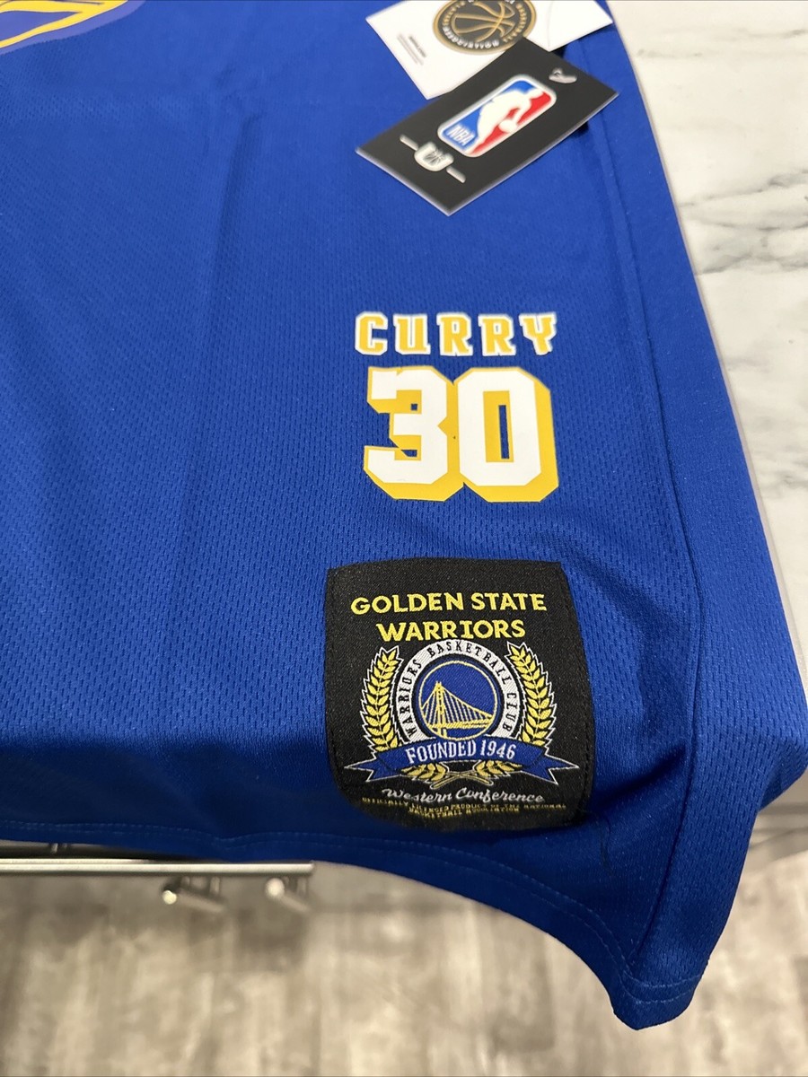 新品未使用品 GOLDEN STATE CURRY #30 ユニフォーム NBA Stephen Curry #30 Golden State Warrior Men's Finals Jersey