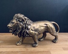 Figur Löwe 25x40 cm Gartenfigur Barock Skulptur Dekofigur  Lion Deko Polystein