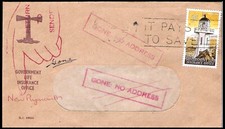 NEW ZEALAND 1975 GVLI 3c BARING HEAD PRINTED COVER (F) *GONE NO ADDRESS RTS*