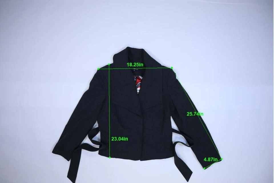 Chaqueta Blazer Willi Smith Mujer Gris Manga Larga Frente A Presión Elastizada Cinturón XL Foto 2 de 4