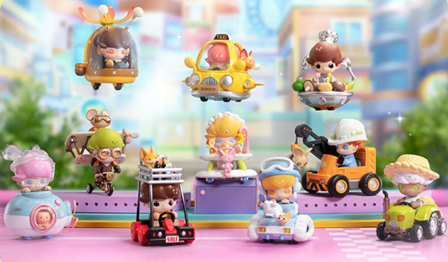 POP MART Dimoo Where We Go Series Car Ride Set 9pcs Basic