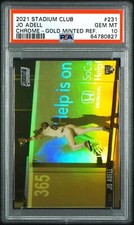 Jo Adell 2021 Stadium Club RC Chrome Gold Minted Refractor PSA 10 Rookie *POP 1 
