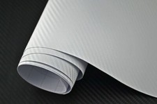 21€/m²  3D Carbon Folie weiss blasenfrei Autofolie Lackfolie Klebefolie Möbelfol
