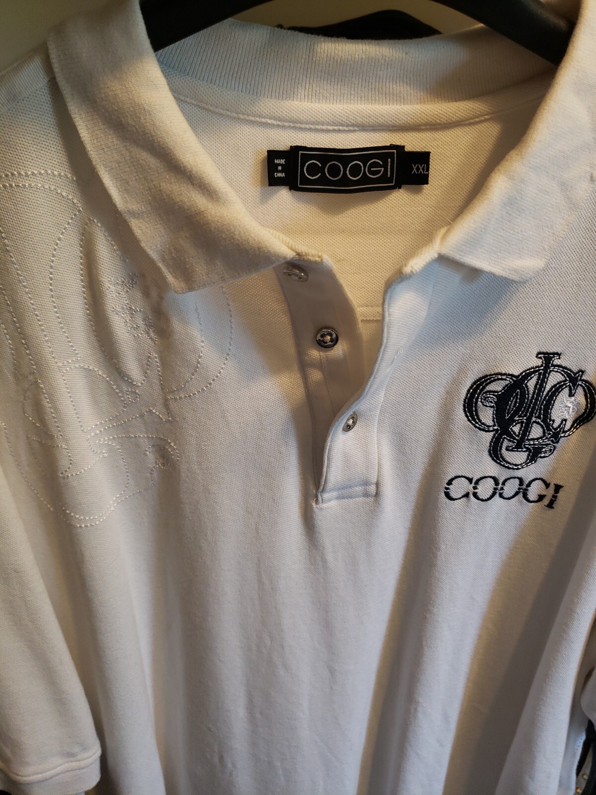 Coogi Polo Shirt XXL White Gem