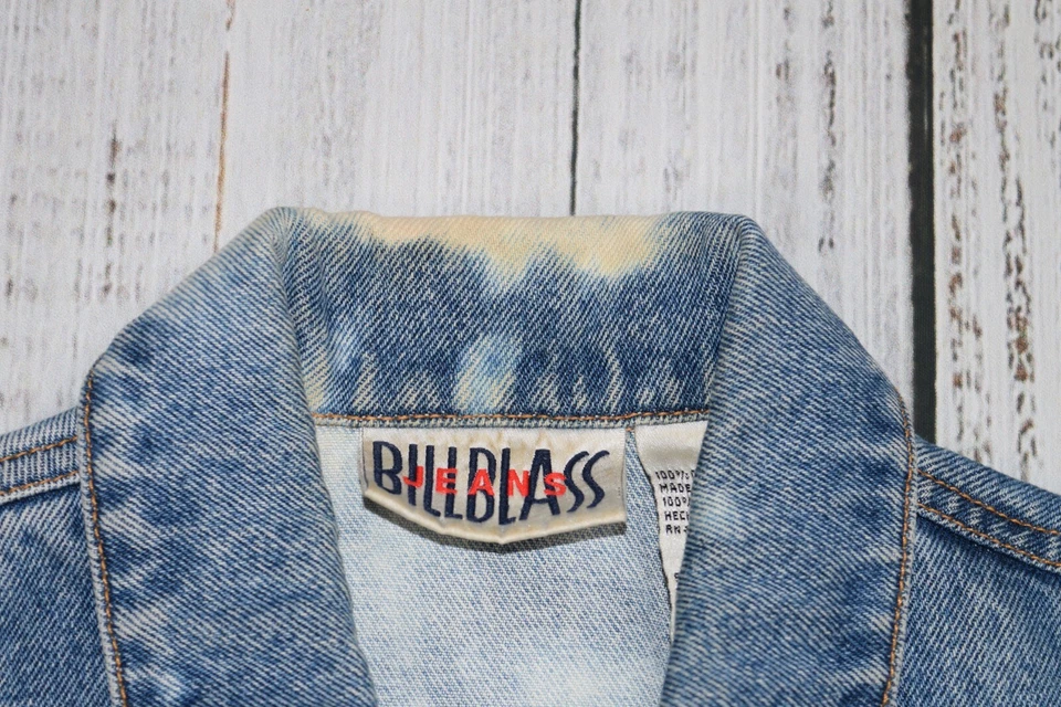 CHALECO DE MEZCLILLA LAVADO ÁCIDO VINTAGE AÑOS 80 90 BILL BLASS VAQUERA FIESTA BOTONES WESTERN Foto 4 de 4