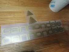 Cannondale gold x4 old letters down head tube decal sticker set