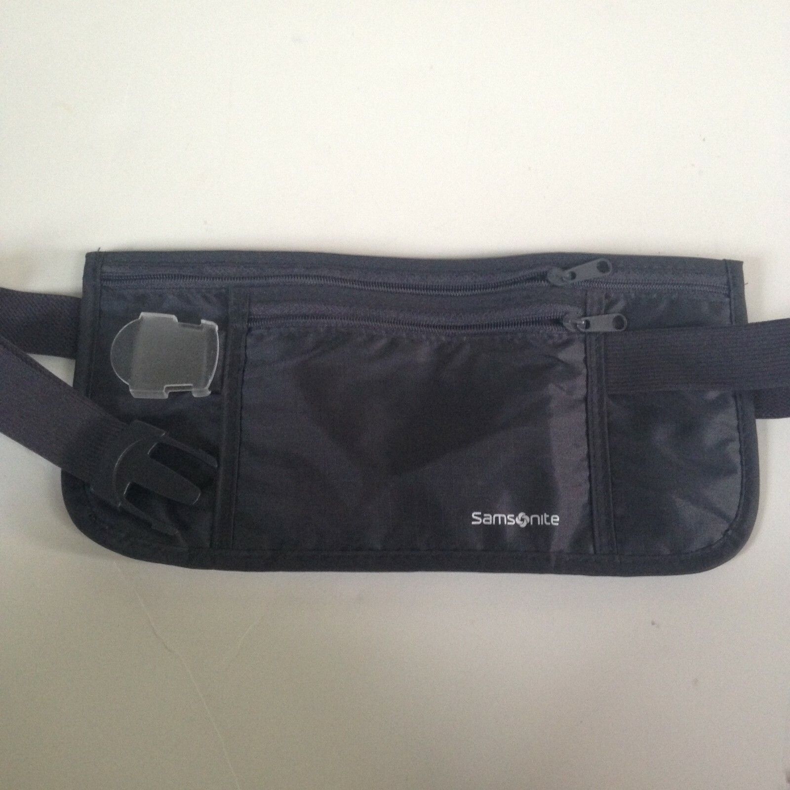 NEW!SamsoniteMoneyBelt2ZipperPocketsElasticBandAdjustableExpandable
