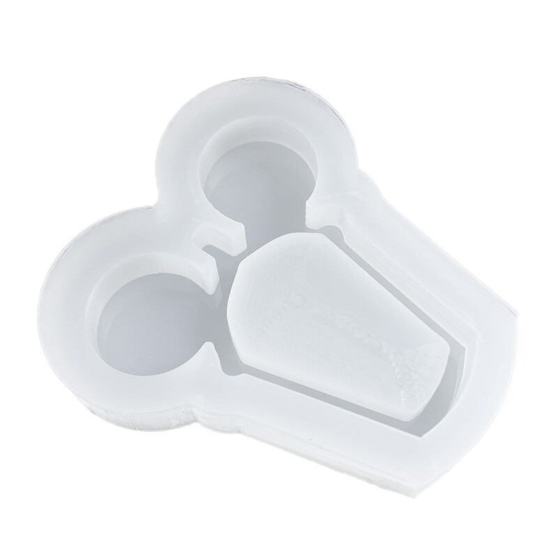 Shiny Glossy Silicone Straw Cup Keychain Mold for DIY Crafting