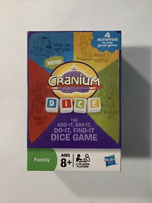 Brand New Cranium Dice: The Add It Say It Do It Find It Dice Game Hasbro Sealed