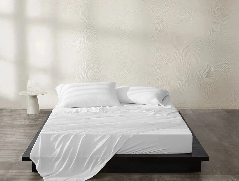Luxury 600TC 100% Egyptian Cotton Fitted Sheet Bed Sheets Double Super King Size