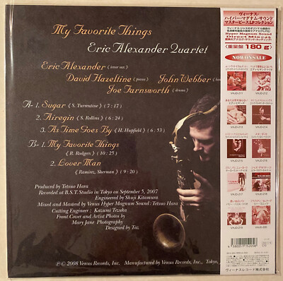 サイン入Eric Alexander My Favorite things LP ERIC ALEXANDER My Favorite Things David Hazeltine Farnsworth 180