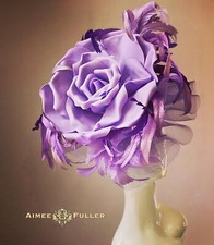 Aimee Fuller Kentucky Derby Hat Giant Purple Royal Ascot Fascinator Lavender Hat
