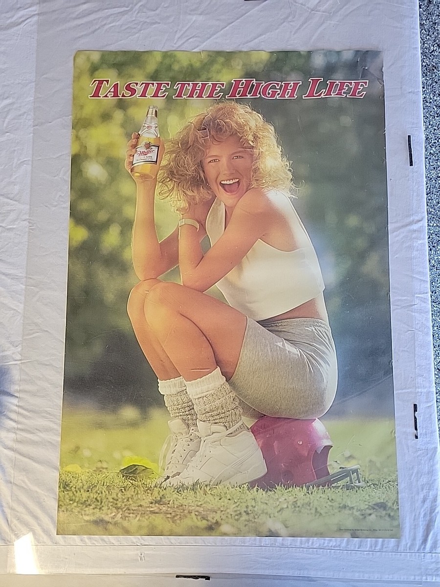 SP04•Vintage Miller Time Beer Print Ad Poster Taste The High Life