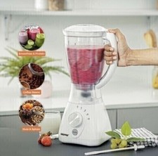 Geepas - Food Processor & Grinder - 2 In 1 Blender - White Mixer - 1.5L Jug -UK