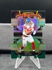 2023 Select Football - Eric Gray, #74 (RC) - Black Green, Die-Cut - Giants