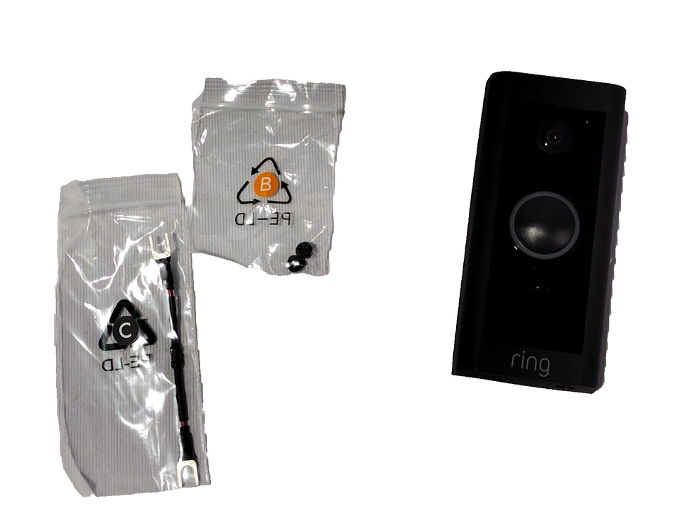 Ring 5AT3T5 Video Doorbell Wired Black (48142) 840080557021 eBay