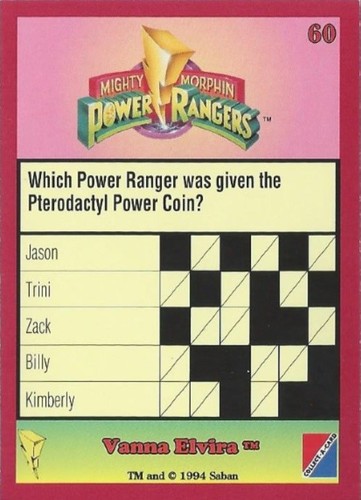 Power Rangers Series 2 (Jumbo) - 1994 Collect-A-Card - Picture 115 of 139