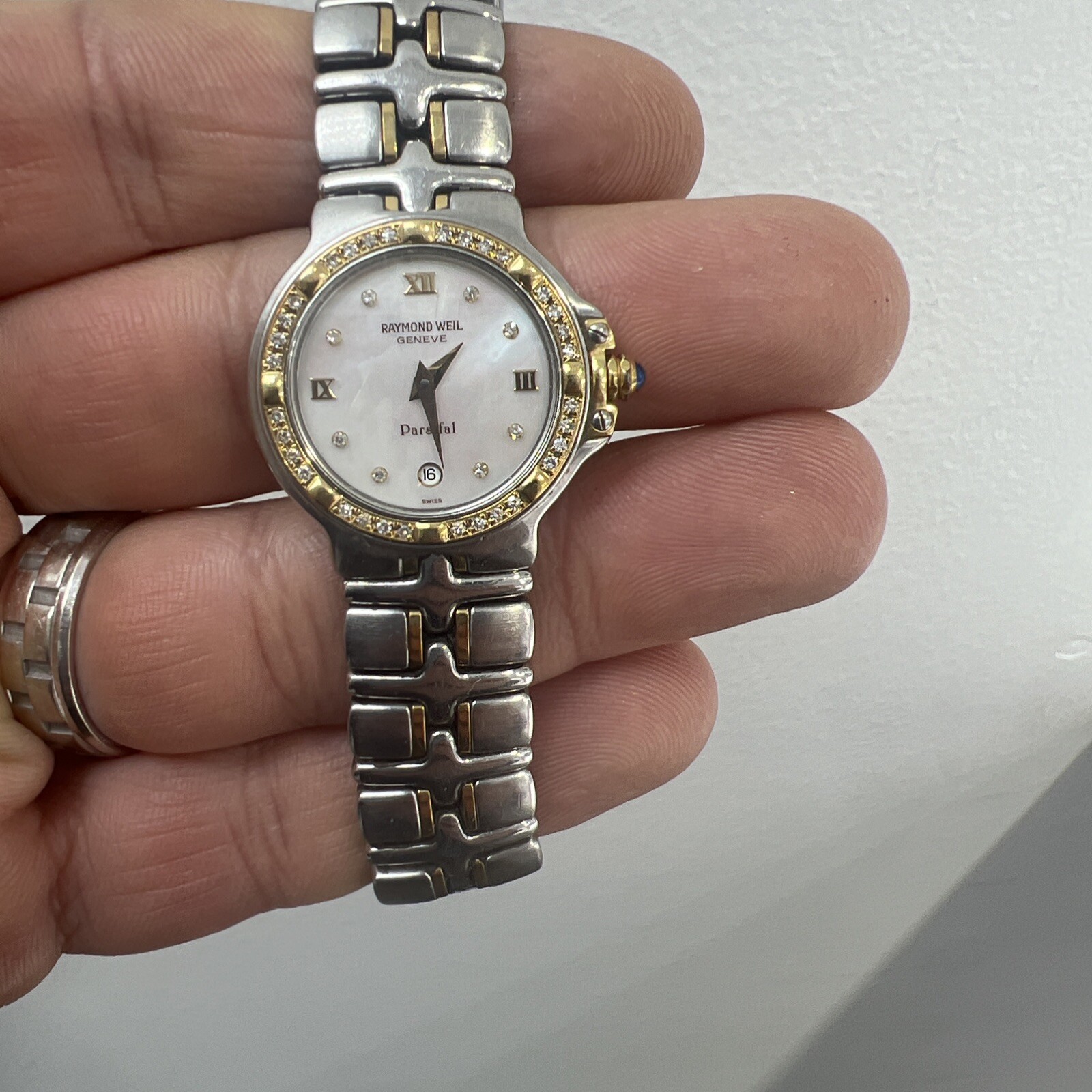Raymond Weil Ladies Watch Parsifal With Diamond Dial And Bezel 2 Tone