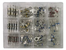 120 Pcs OptiSeal Clear Heat Shrink Seal Crimp Wire Terminal Connector Assortment