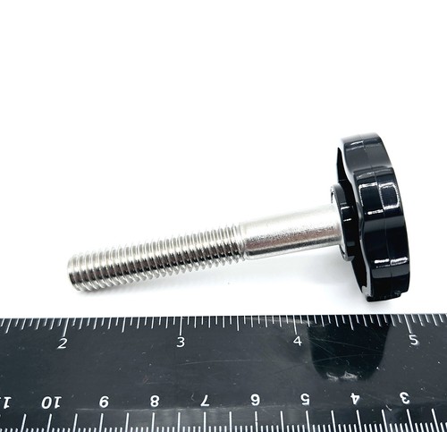 Tornillos de pulgar de 3/8" negros redondos de sujeción perilla de mano cabeza hexagonal de acero inoxidable - Imagen 18 de 33