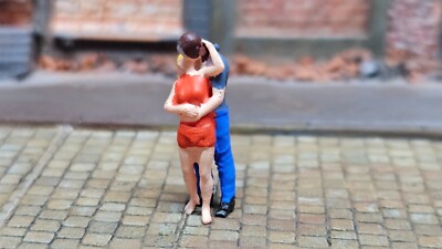 1:87 H0 Liebespaar ''Stürmische Liebe'' Figuren Resin fertig BEMALT oder unbemalt