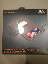 Blackweb Wireless Charging Station Mouse Pad Smartphone QI ~ New In Box
