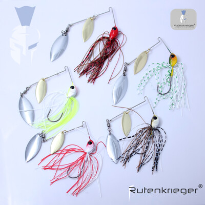 Spinnerbait Buzzer Bait 5er Set 17g Hakengröße 4/0# Hecht Barsch Zander Killer