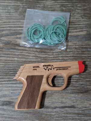 Elastic Precision Model PPK Rubber Band Gun Made From Solid Hardwoods 5 Shot