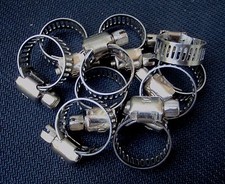 10 PC STAINLESS SMALL HOSE CLAMPS 1/4" - 3/4 " RANGE 6-19
