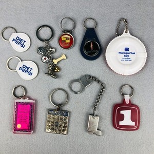 Keychain Lot of 10 Novelty Advertising Cadillac Lincoln Dog charms Bottle opener
