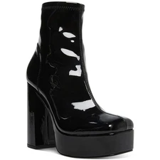 Steve Madden Womens Bianca Black Ankle Boots Shoes 7.5 Medium (B,M) BHFO 9586