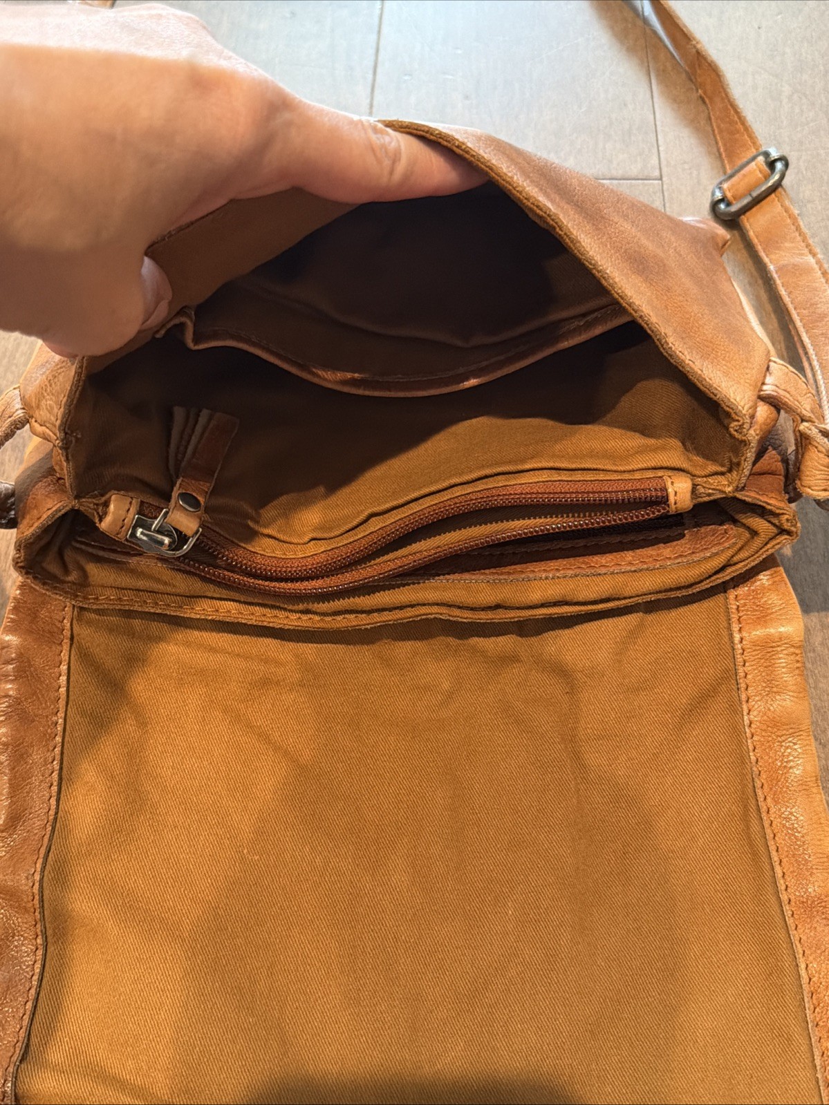 Latico Patchwork Brown Genuine Leather Small Cros… - image 8