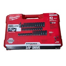 Milwaukee 49-66-7009 38 In Drive Impact Socket Set Metric Sae 43 Pc.