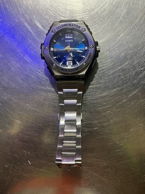 Casio MWA-100H Quartz Blue Dial Stainless Steel Bracelet 100m Water Resistant