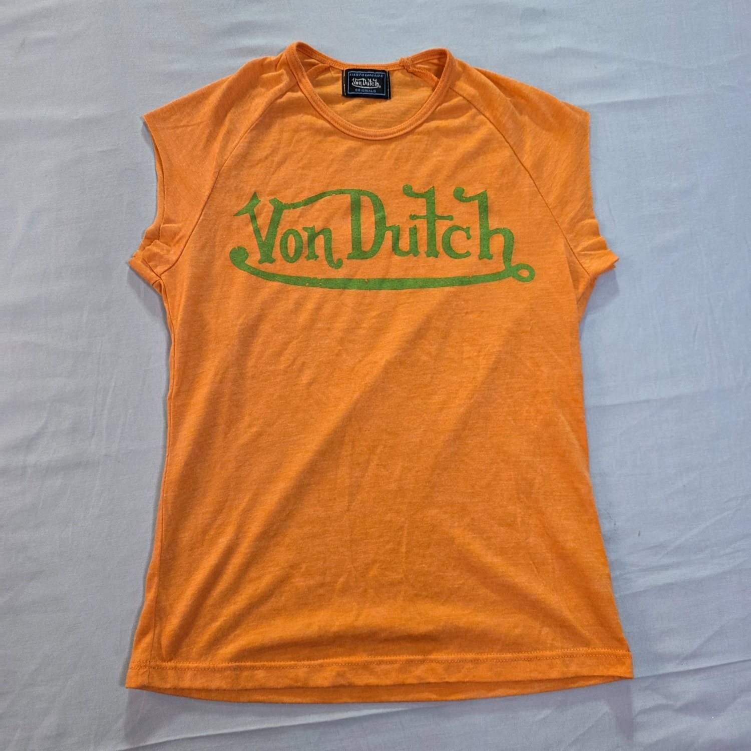 Von Dutch Kustommade Originals Women's T-Shirt XS Orange