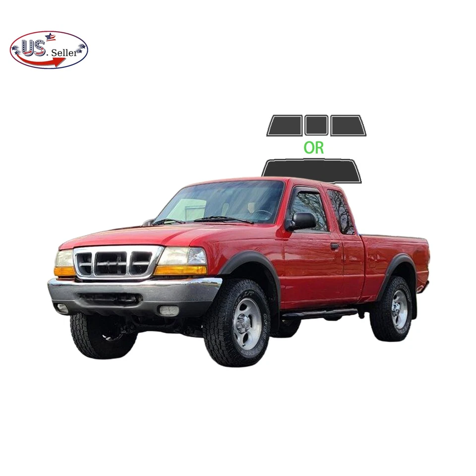 Kit de película de tinte de ventana de 2 capas precortada para Ford Ranger 1998-2000 cabina extendida Foto 4 de 4