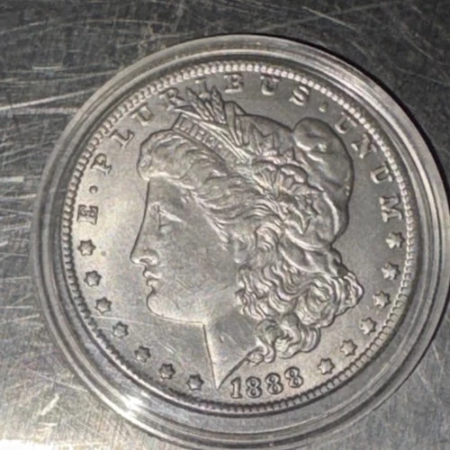 AU+ 1888 Morgan Silver Dollar Coin .9 $1