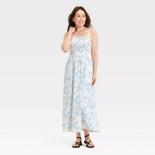 Women's Sleeveless Ruffle Maxi Floral Sundress - Universal Thread Cream M