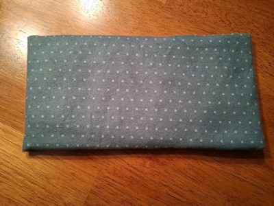 Rice Hot/Cold packs, handmade, new, Teal with gray dots.