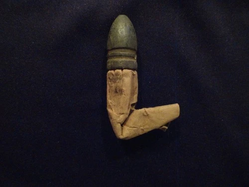 Civil War Confederate 58 cal Gardner Bullet With Original Paper
