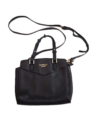 Osprey London Black Handbag Purse Crossbody Long Strap & Handles Handbag Medium