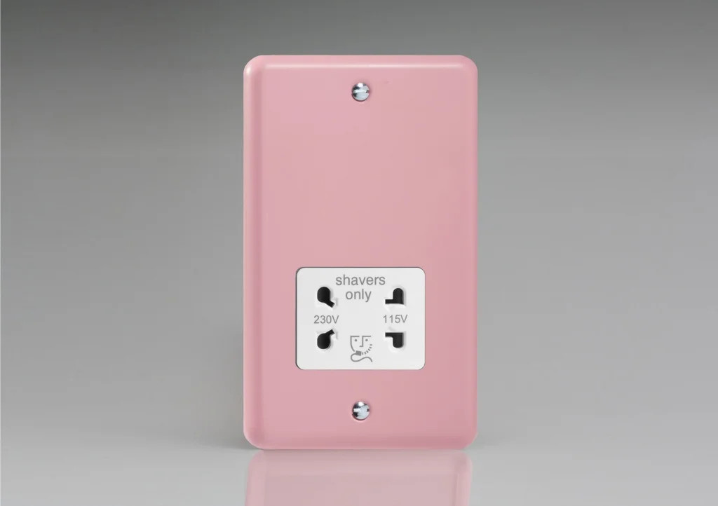 Shaver Socket Pink Lily Rose + White Insert Varilight XYSSW.RP
