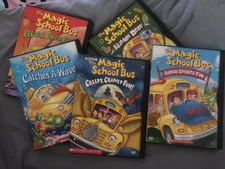 The Magic School Bus Lot of 5 DVD Sports Human Body Bugs Ocean Insects